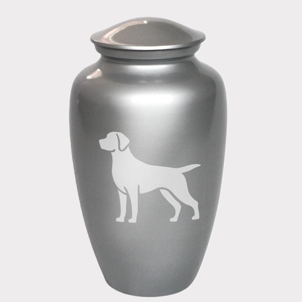 Alert Labrador Retriever Dog Cremation Urn