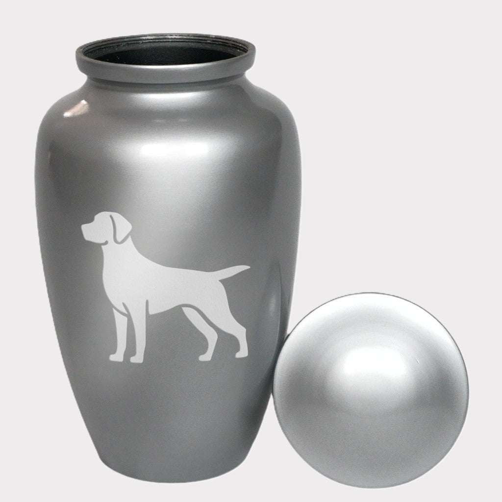 Alert Labrador Retriever Dog Cremation Urn
