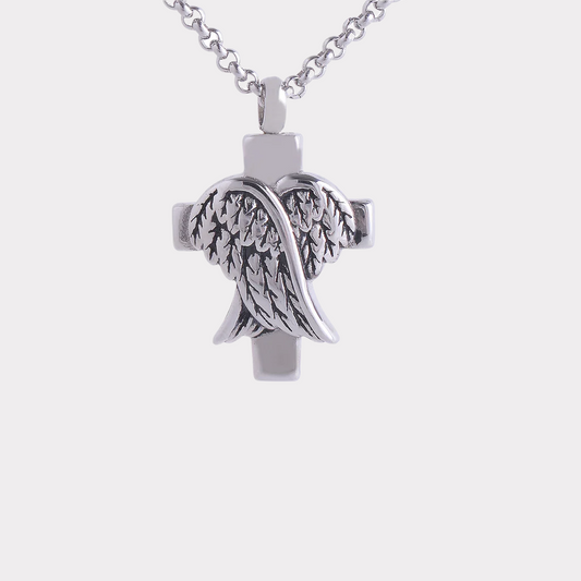 Angel Cross Cremation Pendant