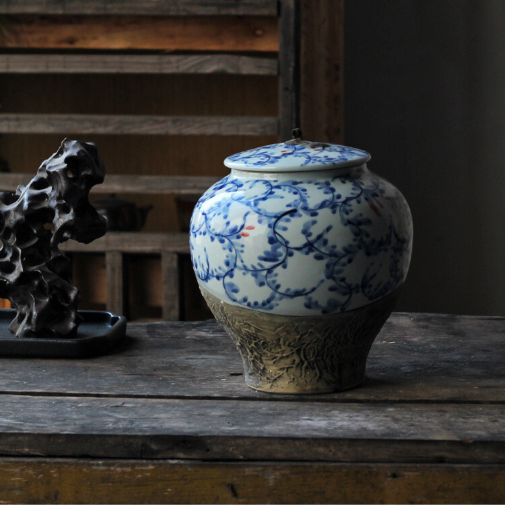 Azure Reverie Porcelain Cremation Urn