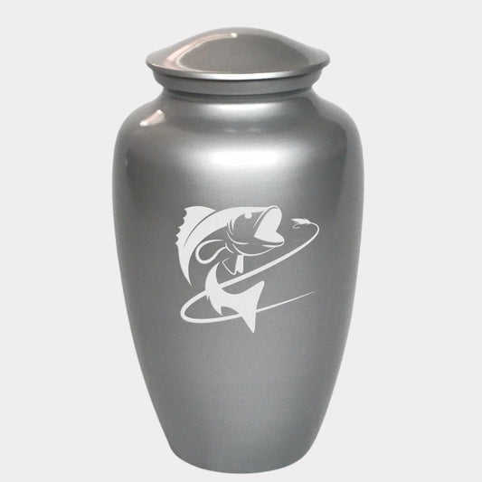 Bass On The Line Fishing Cremation Urn