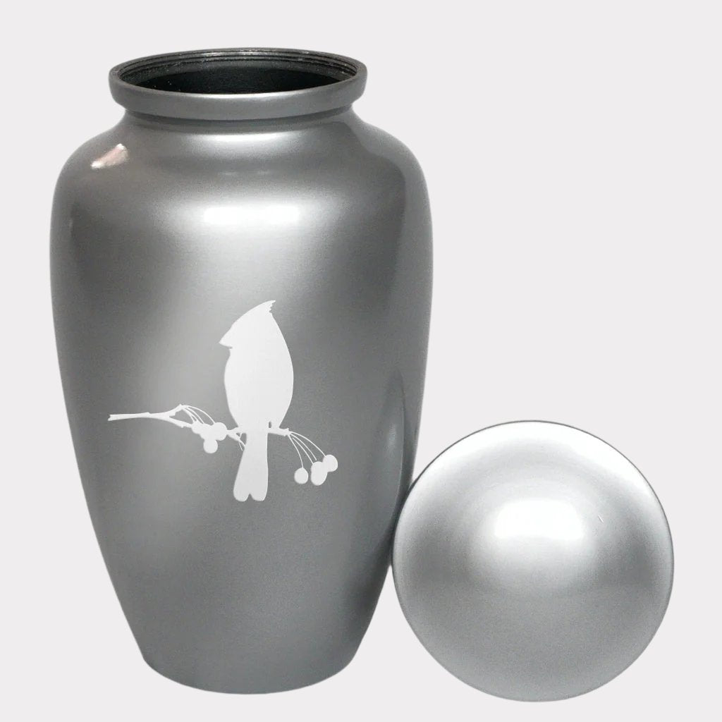 Cardinal Bird Cremation Urn