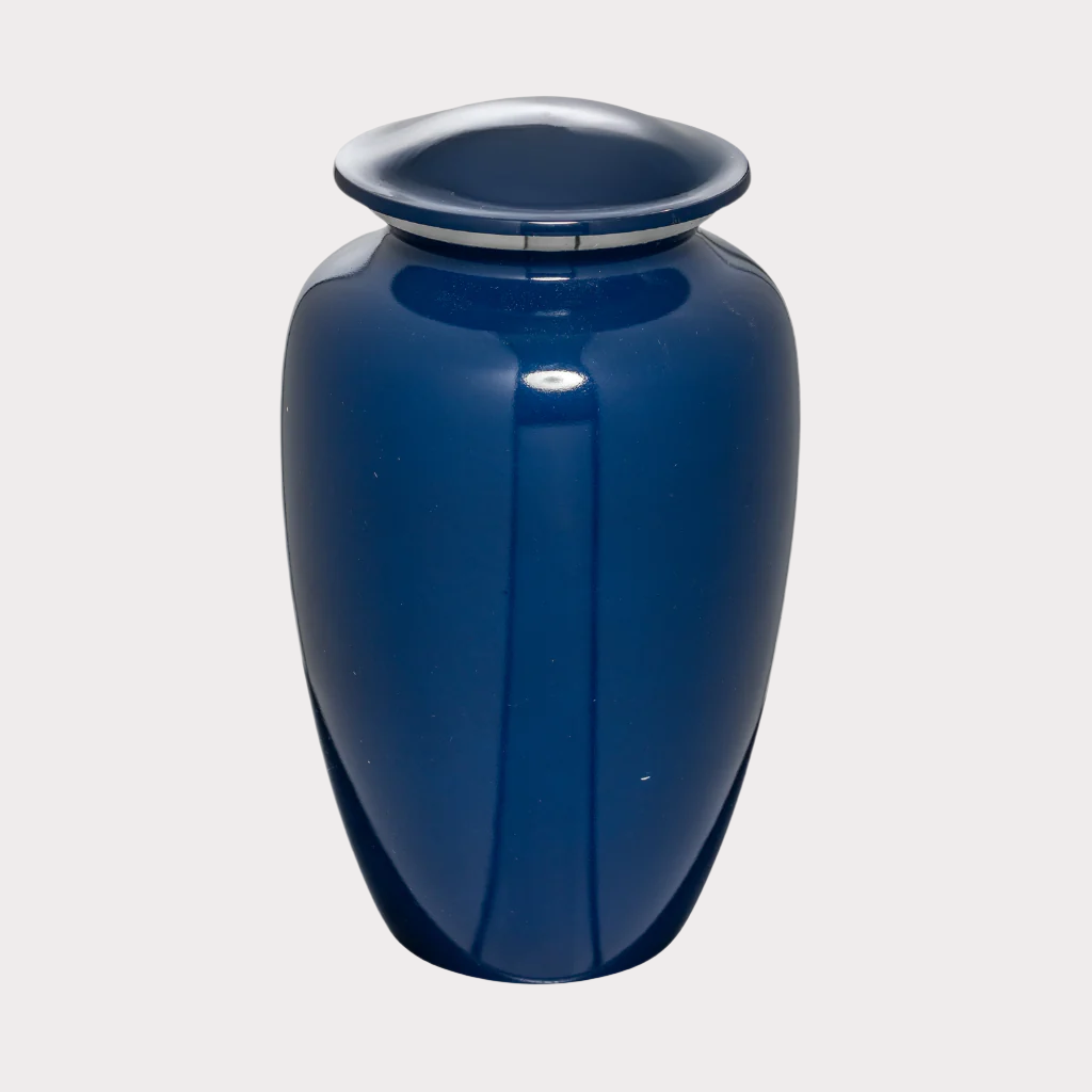 Classic Blue Cremation Urn - Customisable