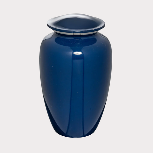 Classic Blue Cremation Urn - Customisable