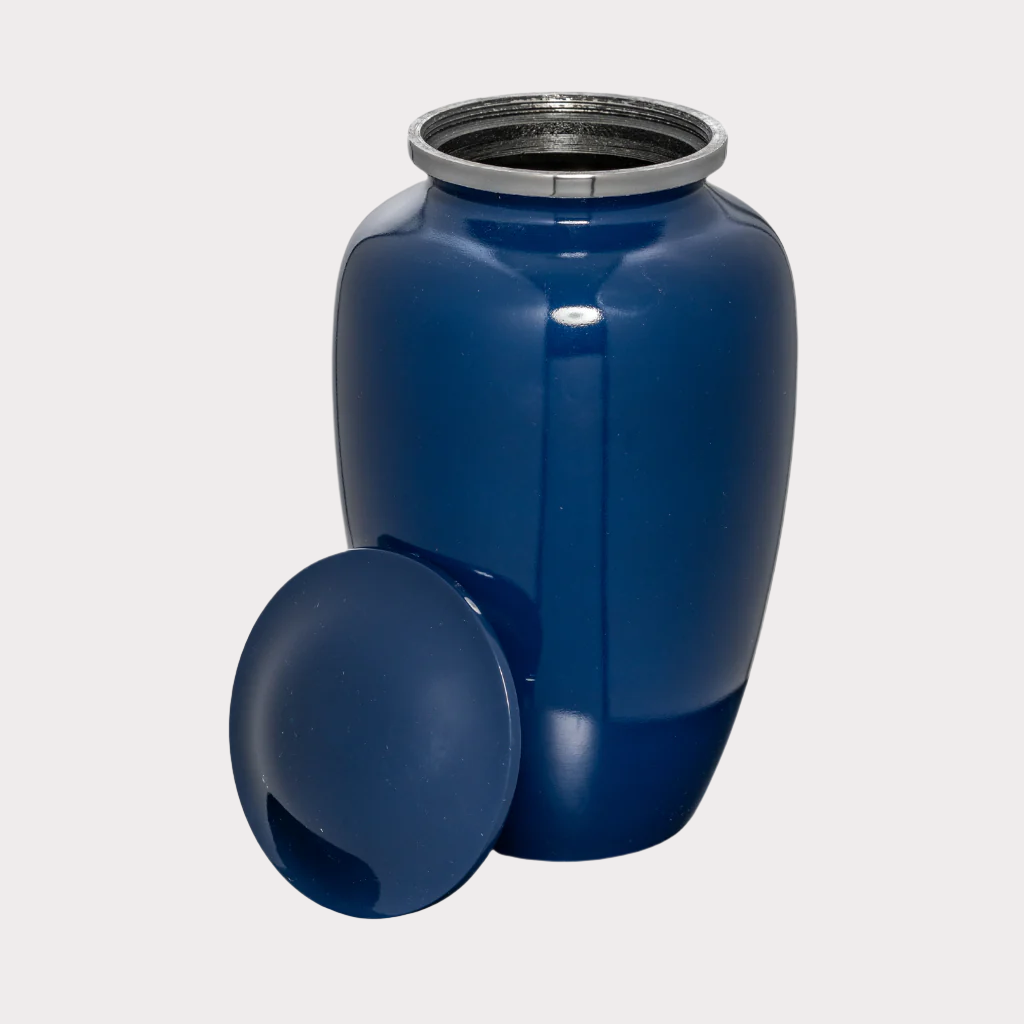 Classic Blue Cremation Urn - Customisable