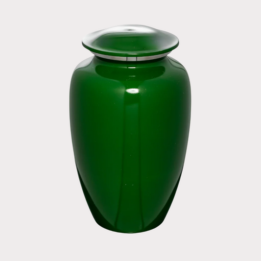 Classic Green Cremation Urn - Customisable