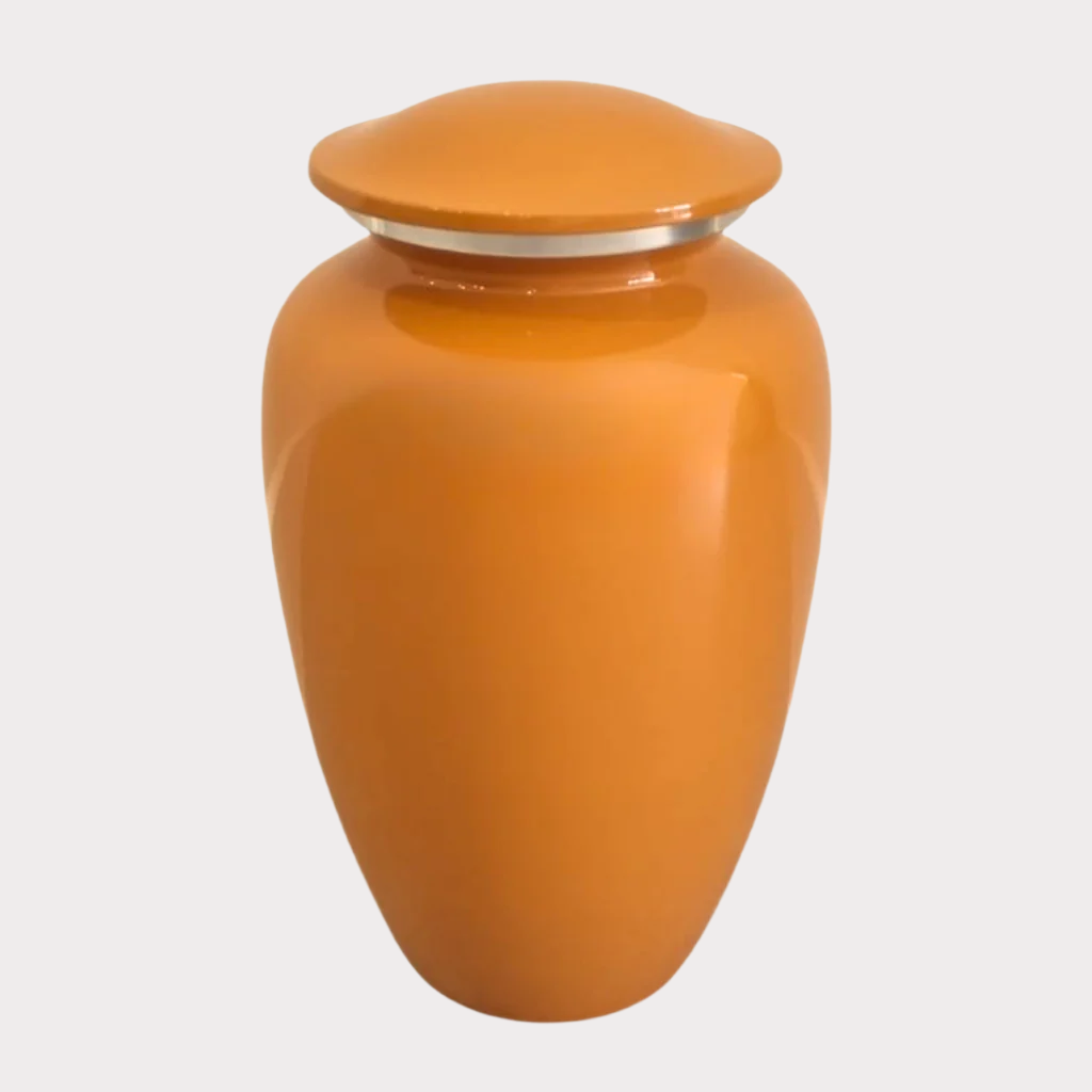 Classic Orange Cremation Urn - Customisable