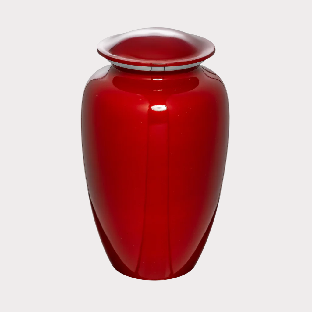 Classic Red Cremation Urn
