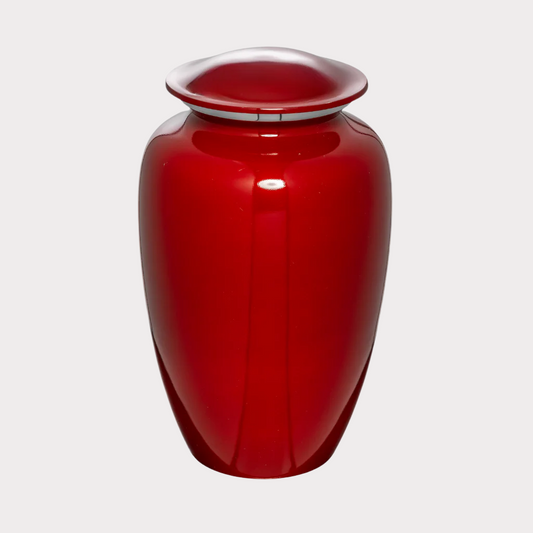 Classic Red Cremation Urn - Customisable
