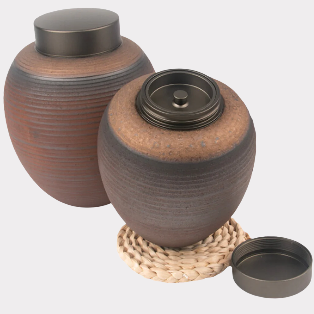 Classic Rustic Ceramic Cremation Urn