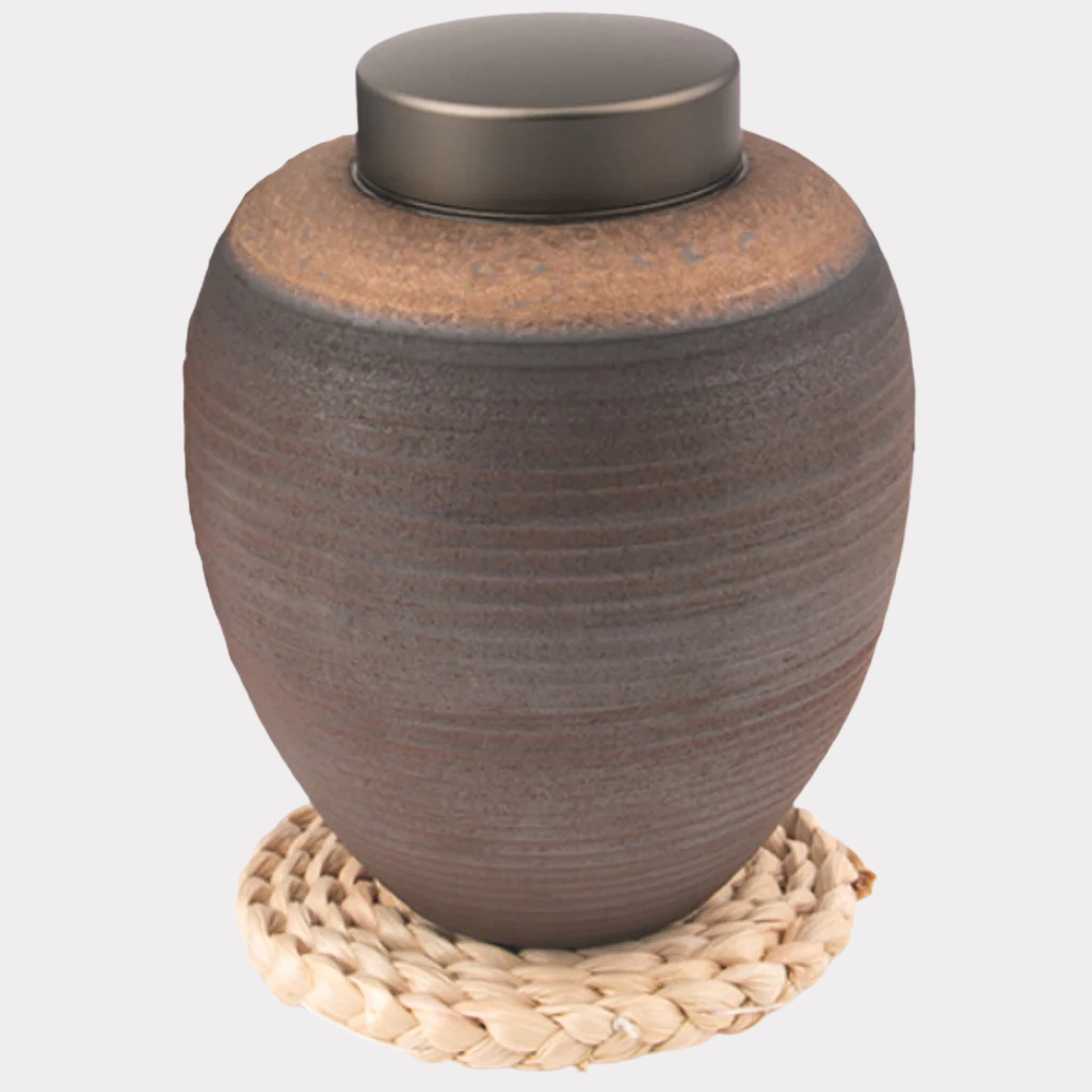 Classic Rustic Ceramic Cremation Urn