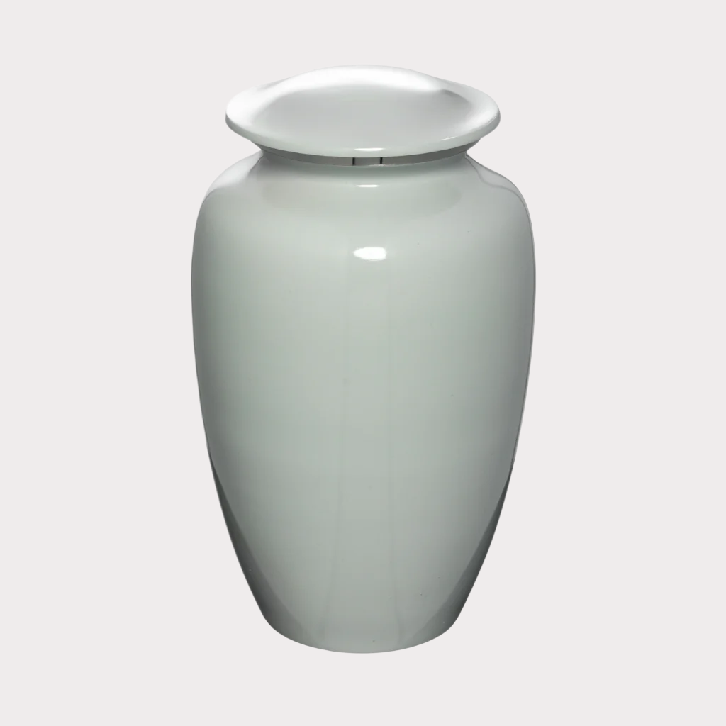 Classic White Cremation Urn - Customisable