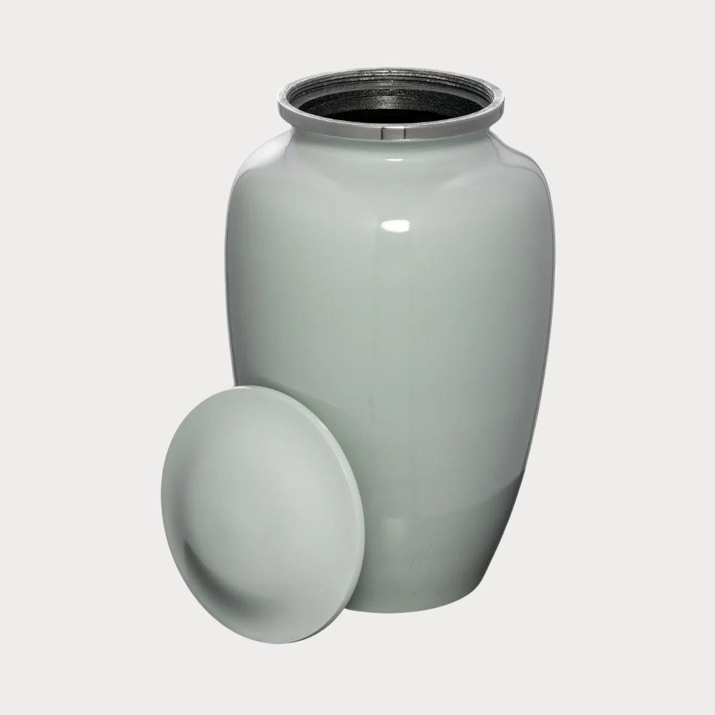 Classic White Cremation Urn - Customisable