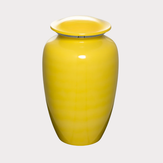 Classic Yellow Cremation Urn - Customisable