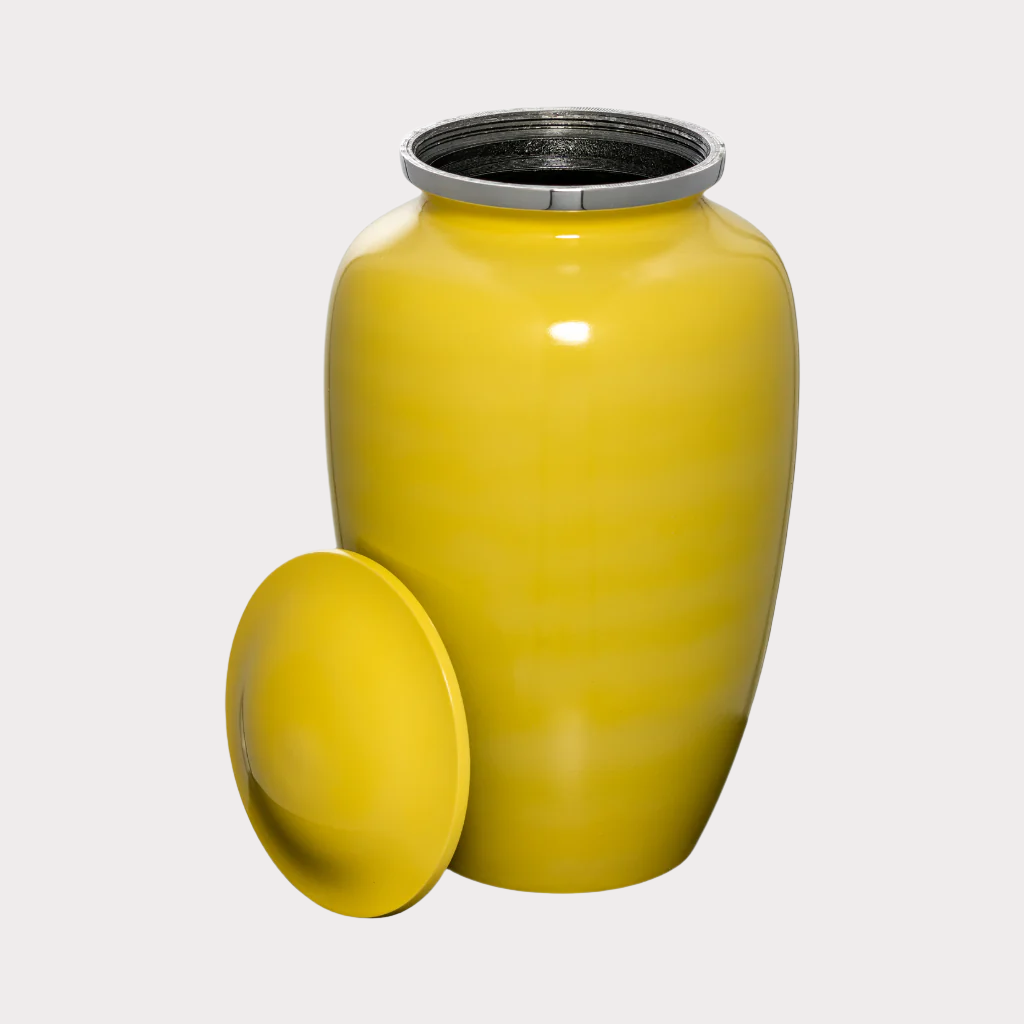Classic Yellow Cremation Urn