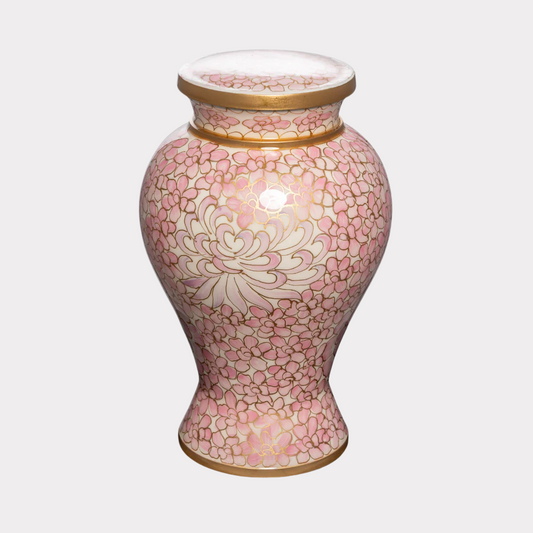 Cloisonné Dahlia Cremation Urn