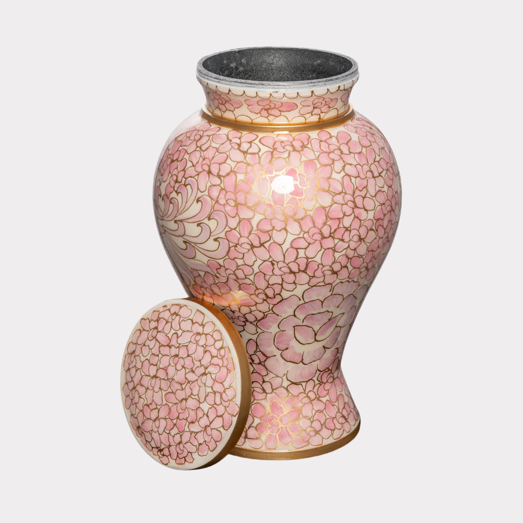 Cloisonné Dahlia Cremation Urn