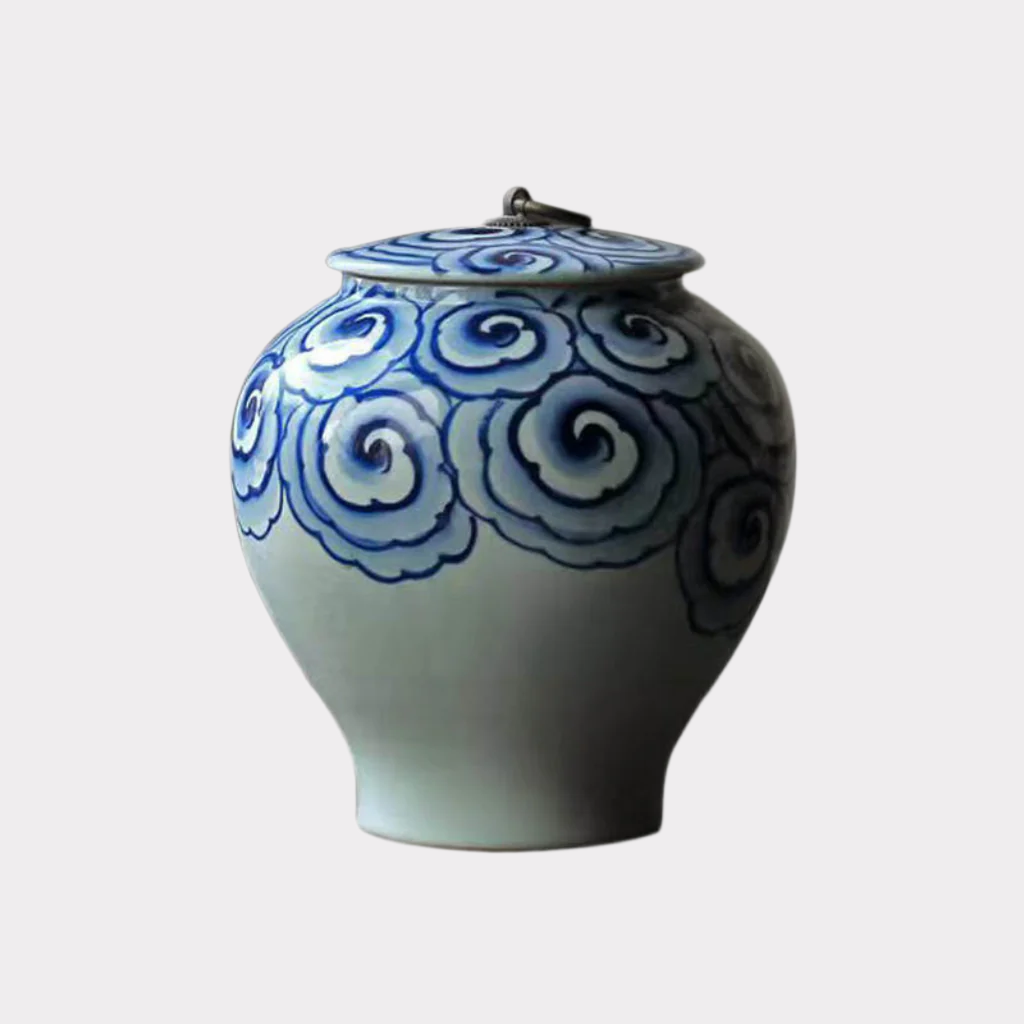Cloudy Porcelain Cremation Urn