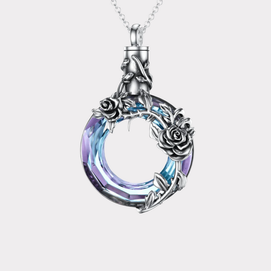 Crystal Wreath Cremation Pendant