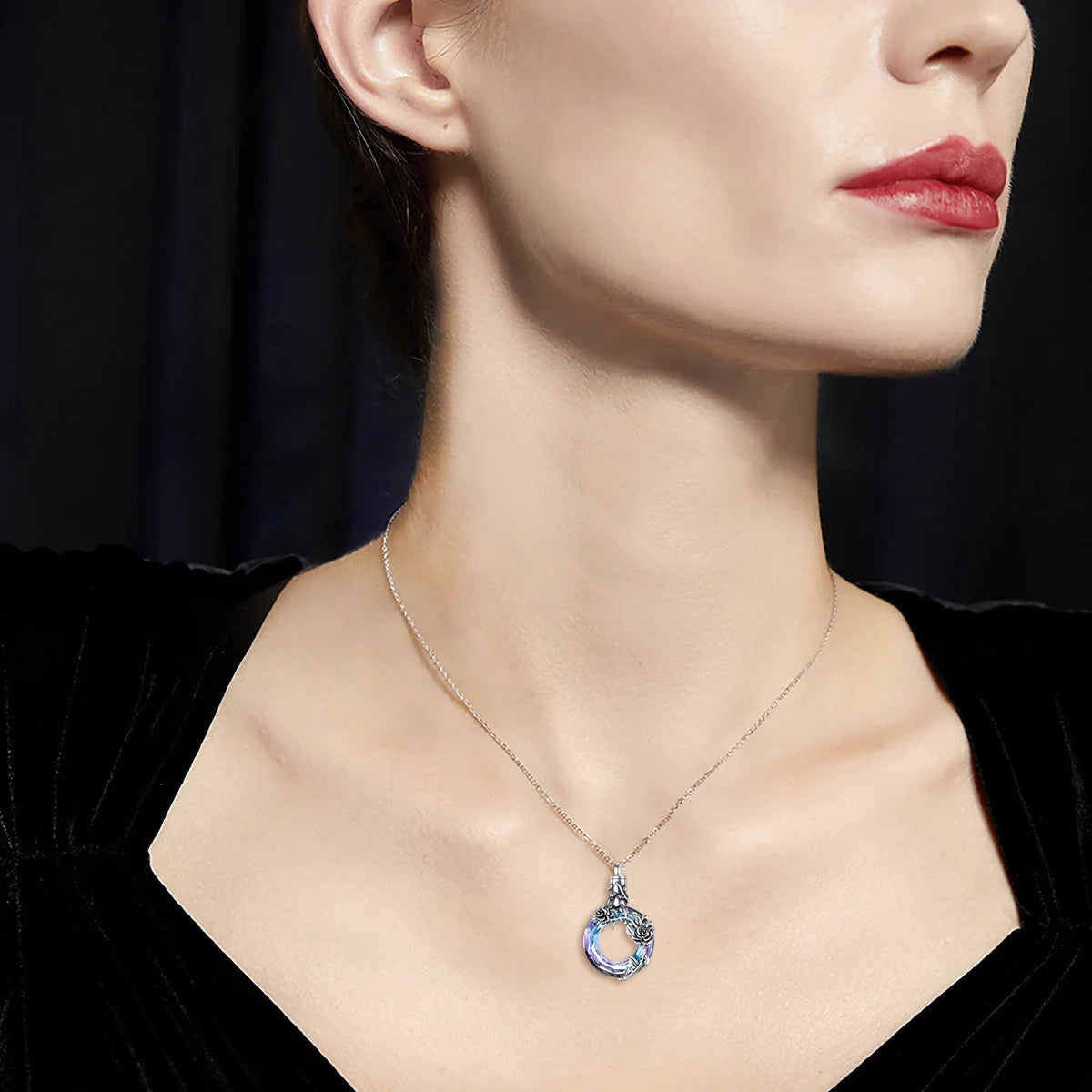 Crystal Wreath Cremation Pendant