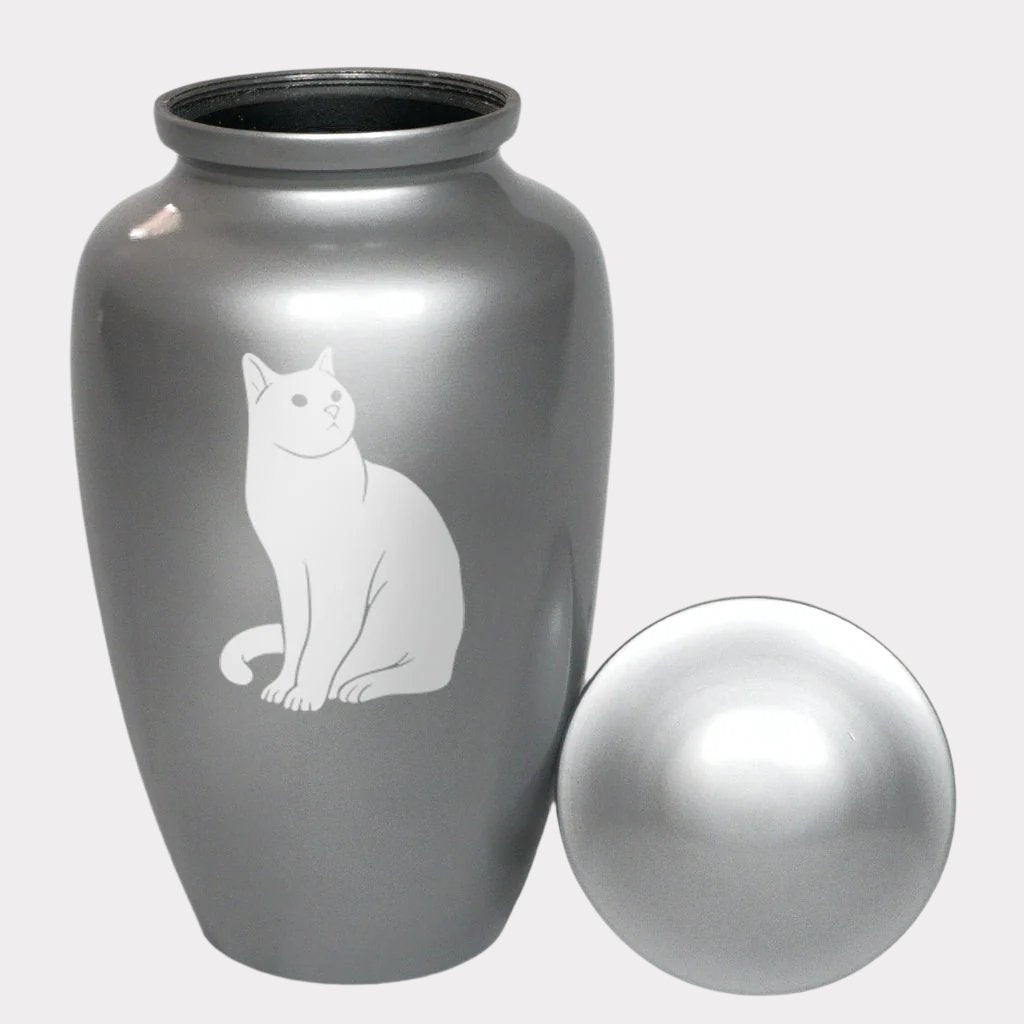 Curious Cat Cremation Urn