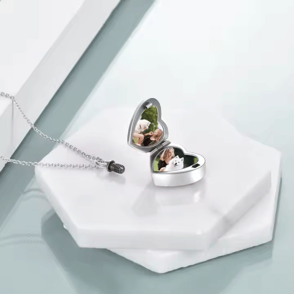 Diamond Paw Cremation Locket