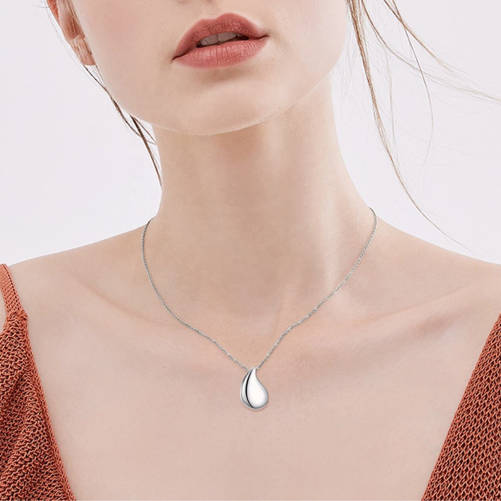 Elegant Teardrop Cremation Necklace