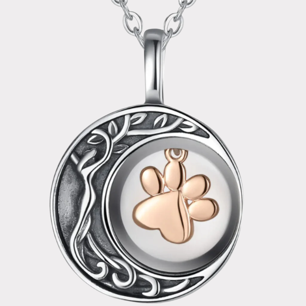 Encapsulated Paws Cremation Necklace