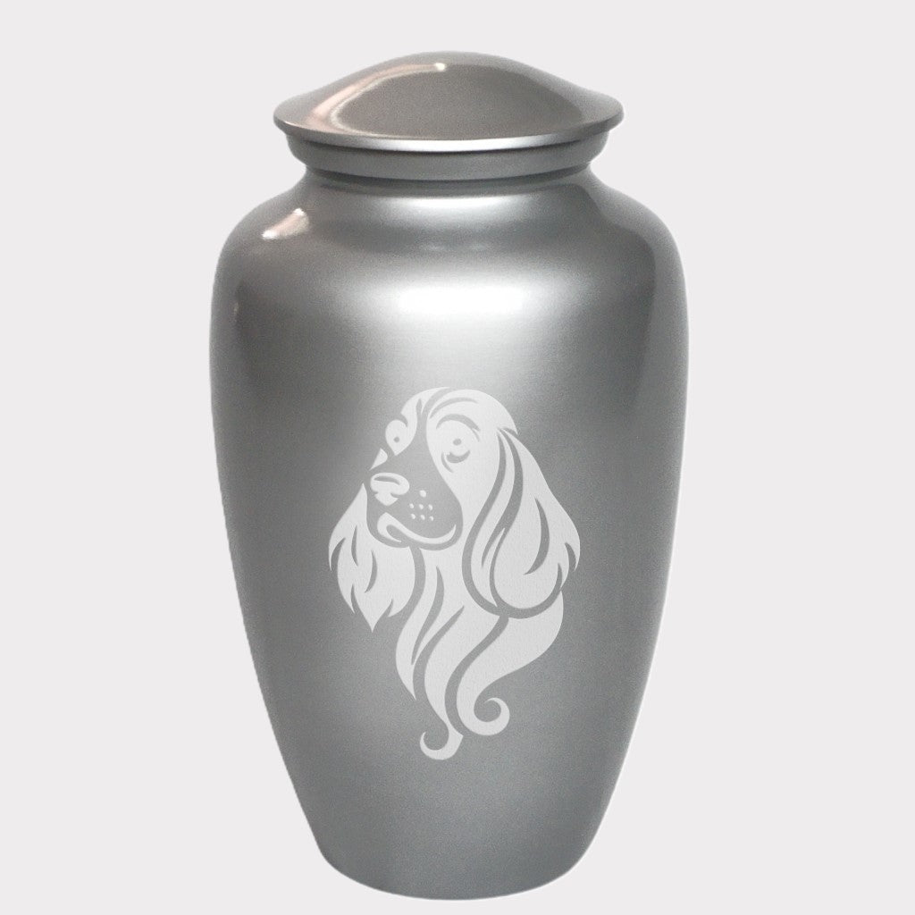 English Cocker Spaniel Face Dog Cremation Urn