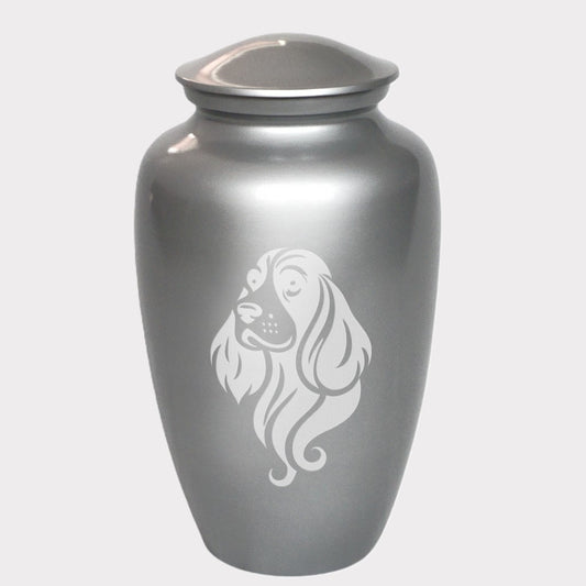 English Cocker Spaniel Face Dog Cremation Urn