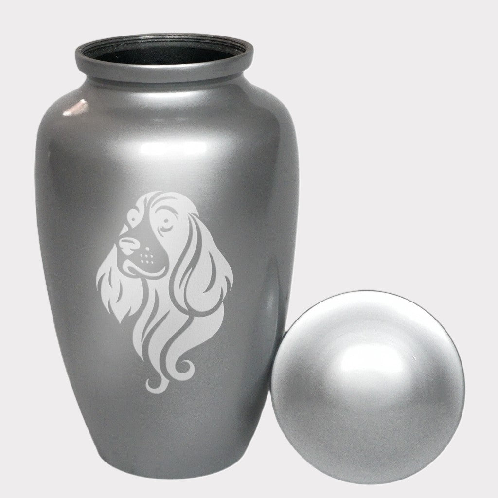 English Cocker Spaniel Face Dog Cremation Urn