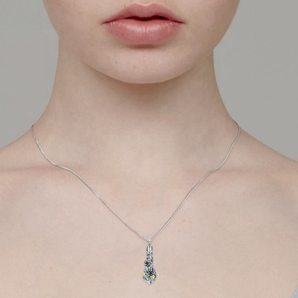 Floral Flourish Cremation Necklace