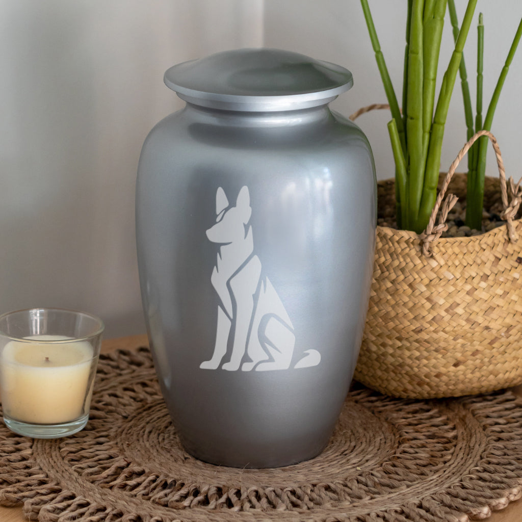 German Shepherd Dog Cremation Urn
