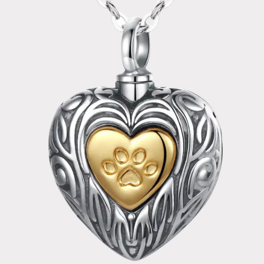 Golden Paw Cremation Pendant