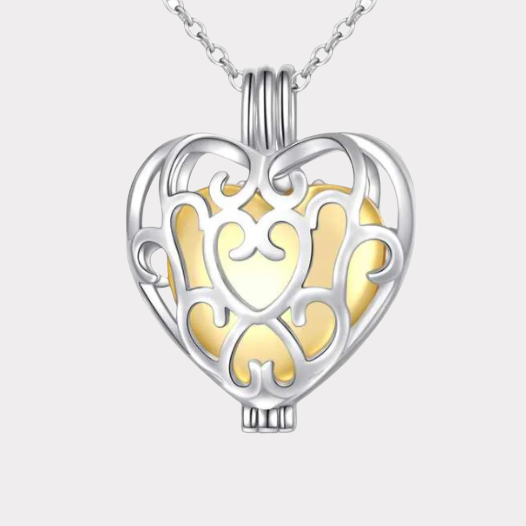Heart Of Gold Cremation Necklace