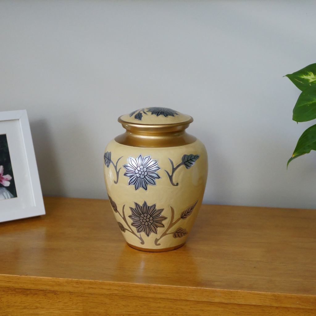 Honey Flowers Cremation Urn