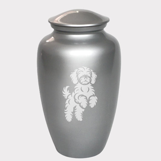 Jumping Cavoodle Dog Cremation Urn