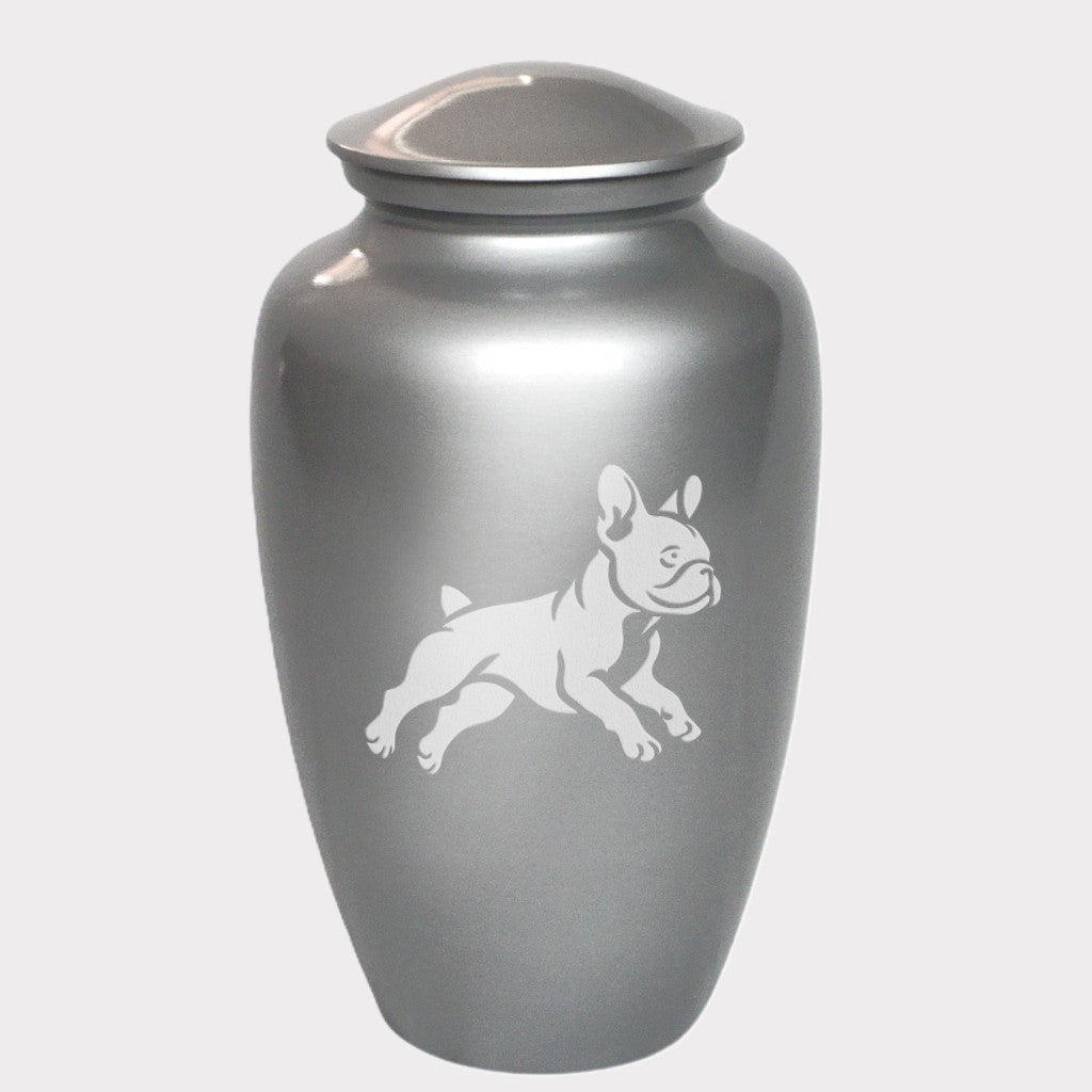 Jumping French Bulldog Cremation Urn
