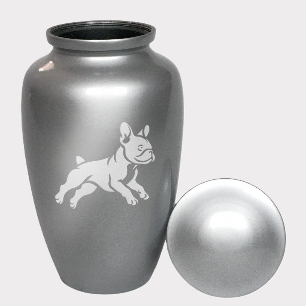 Jumping French Bulldog Cremation Urn