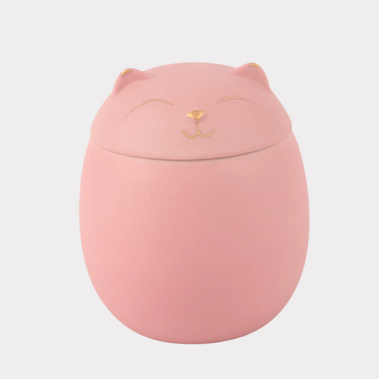 Kitty Ceramic Cremation Urn Pink