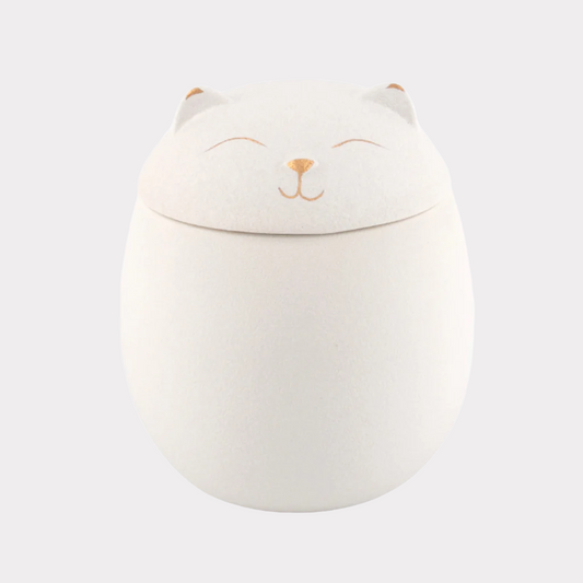 Kitty Ceramic Cremation Urn White