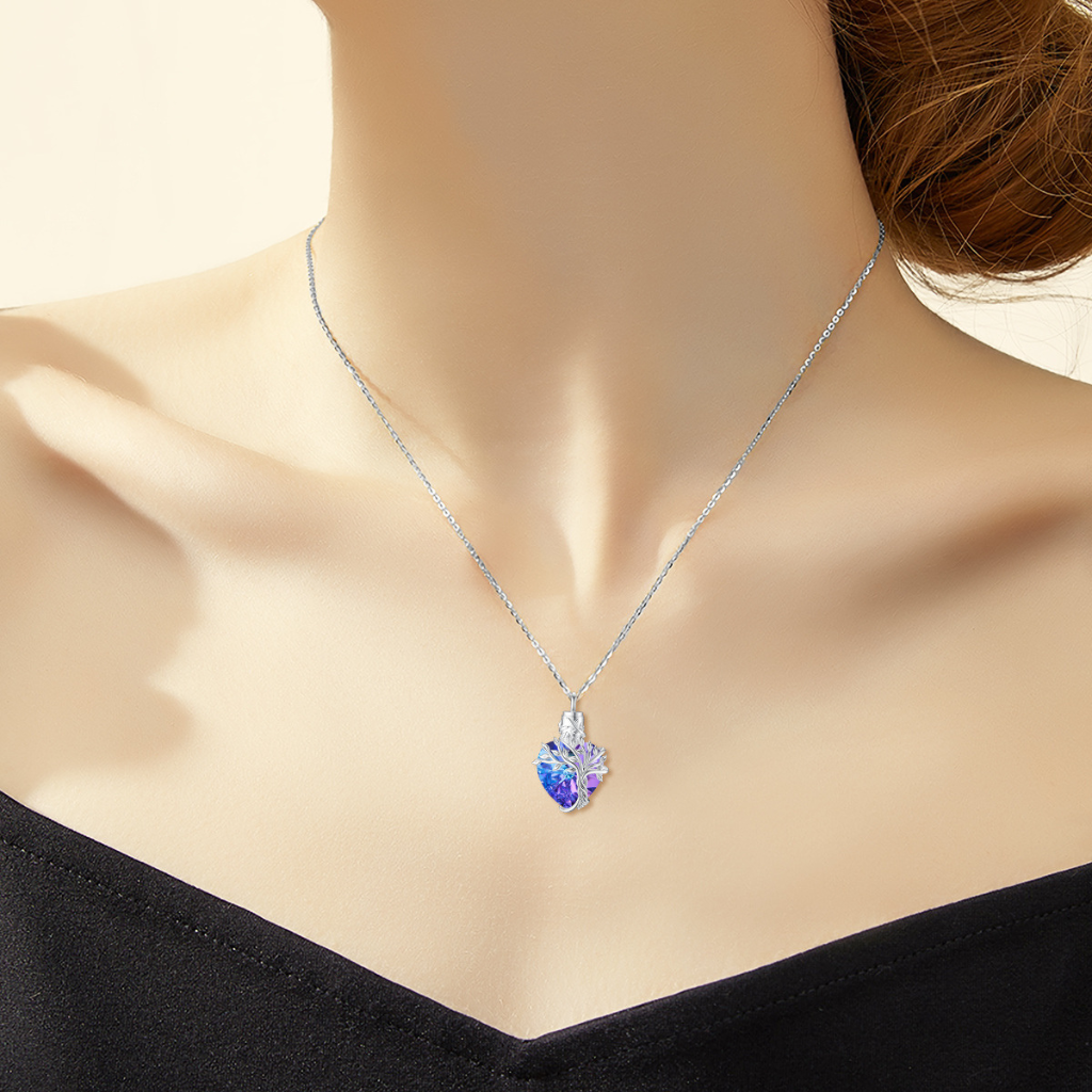 Lapis Tree Cremation Pendant