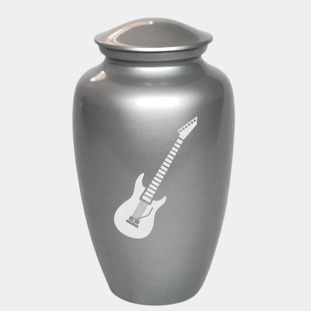 Modern Guitar Cremation Urn