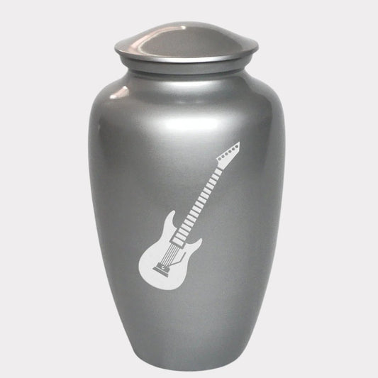 Modern Guitar Cremation Urn