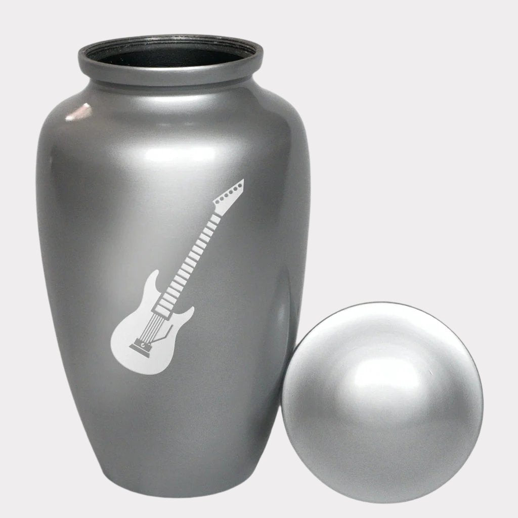 Modern Guitar Cremation Urn