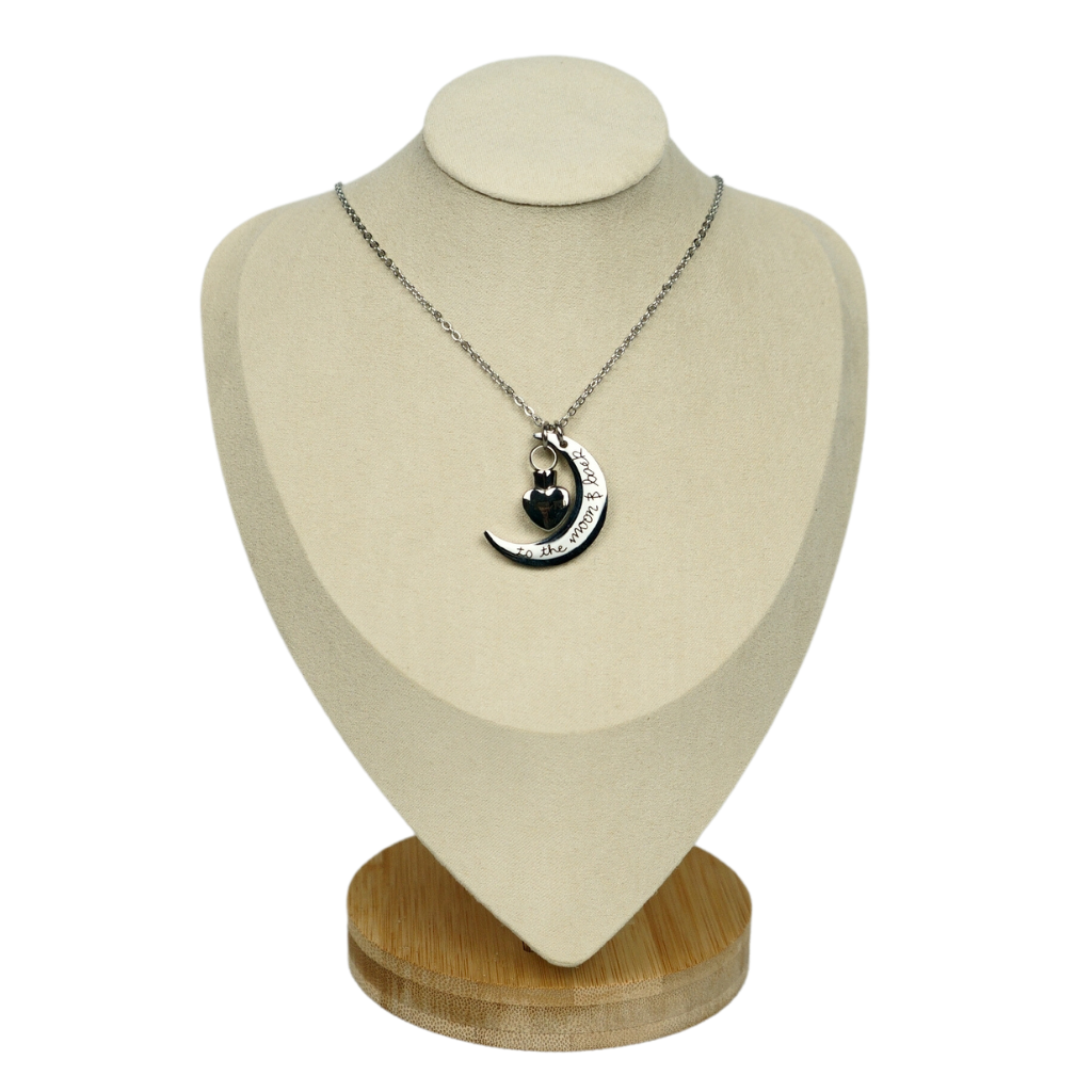 Moon And Back Cremation Pendant