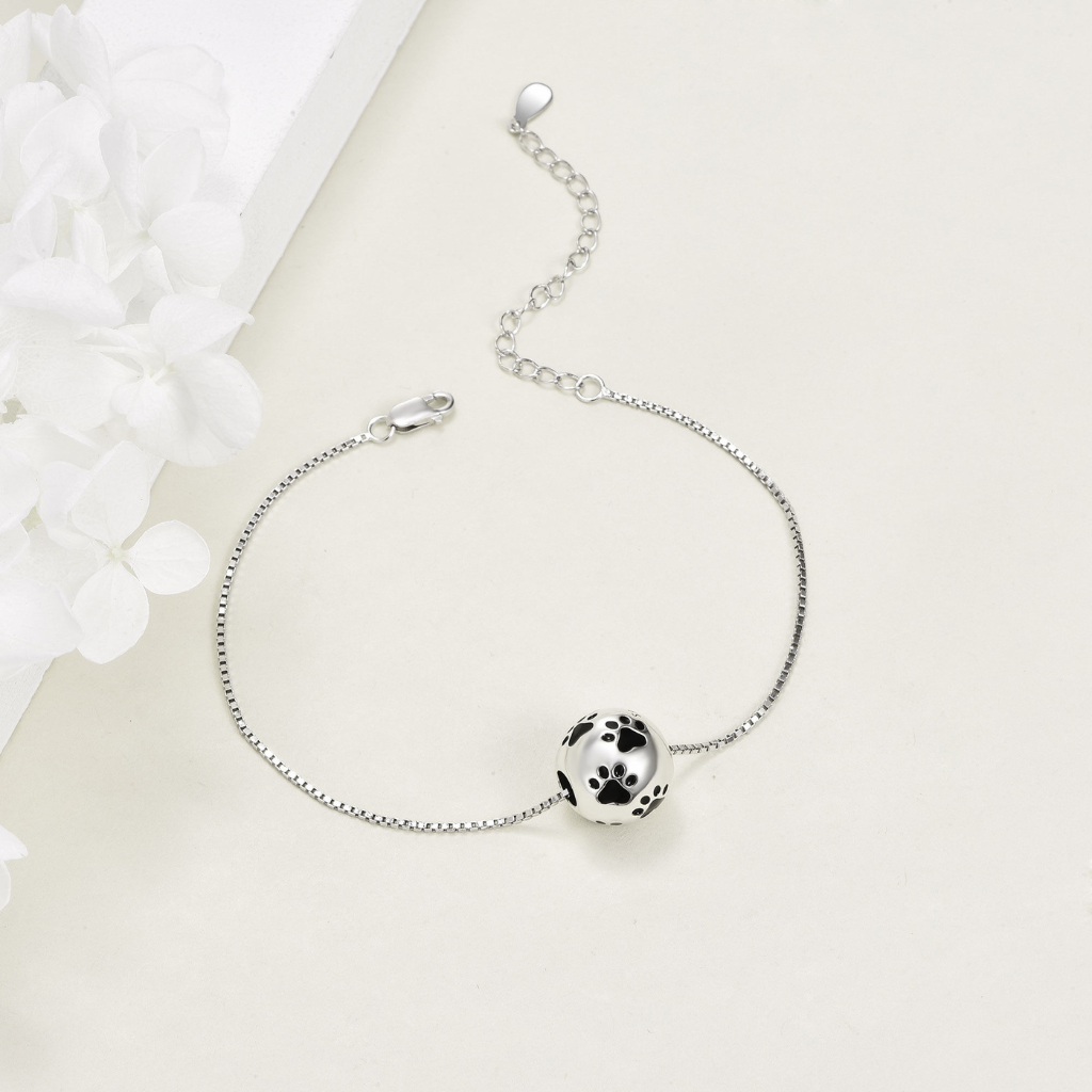 Pawprint Cremation Bracelet