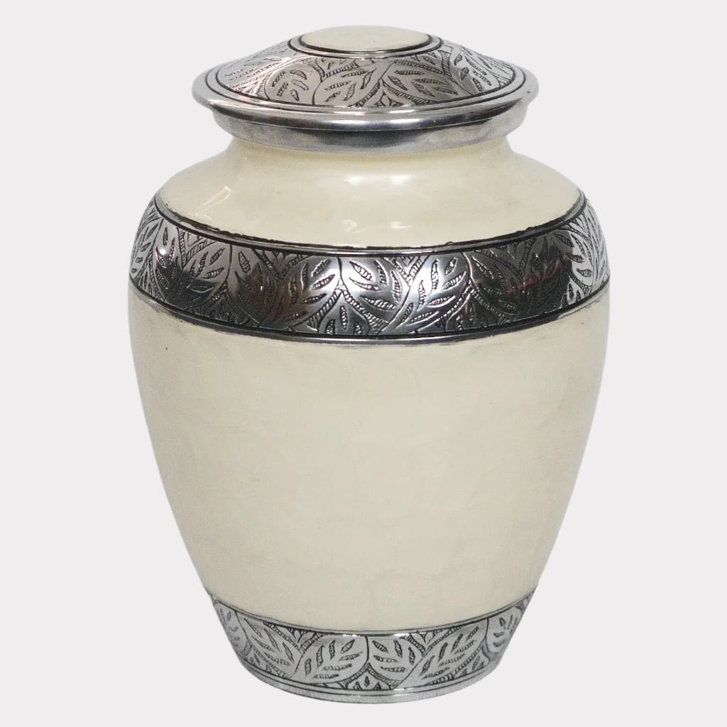 Natural White Cremation Urn
