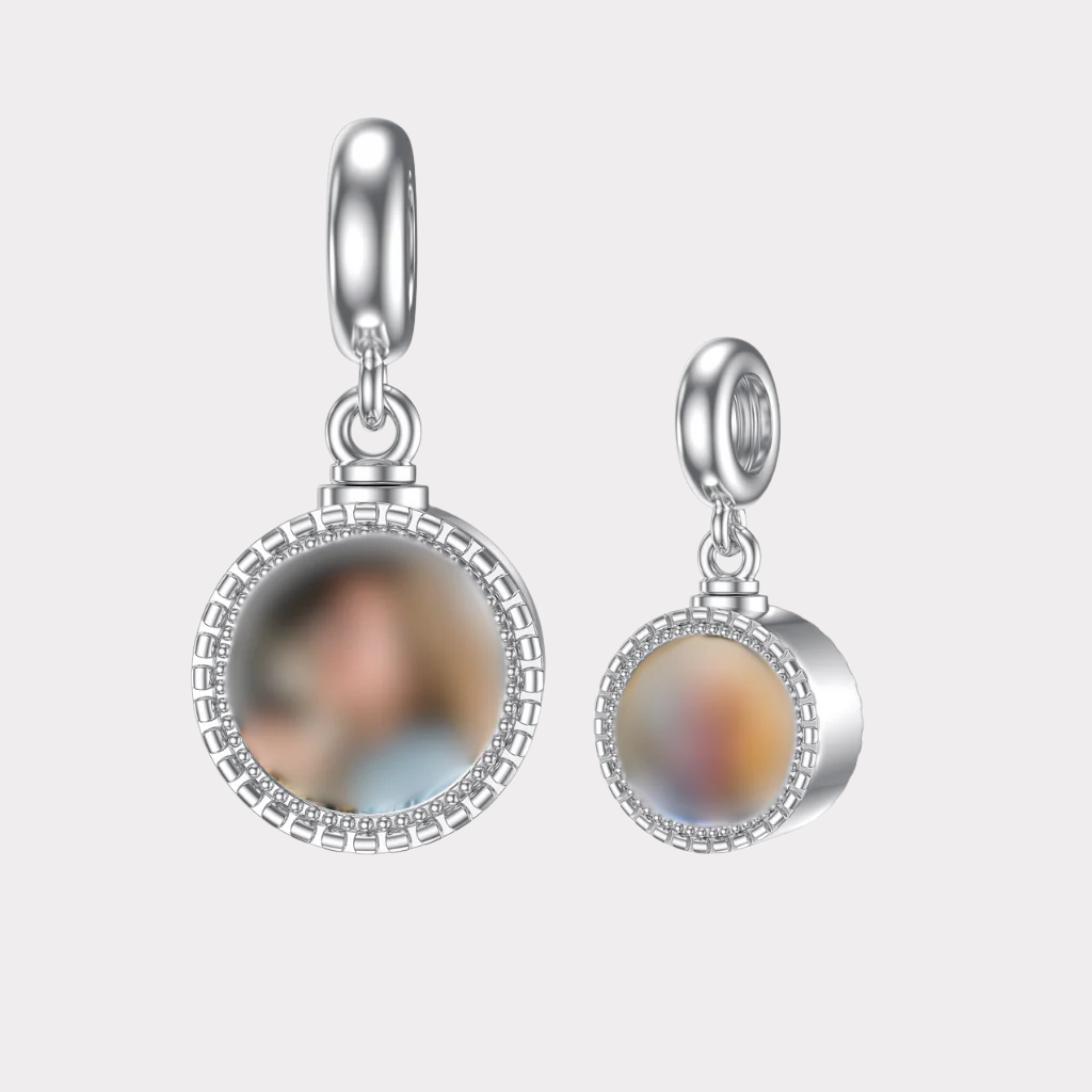 Photo Holder Circle Cremation Charm