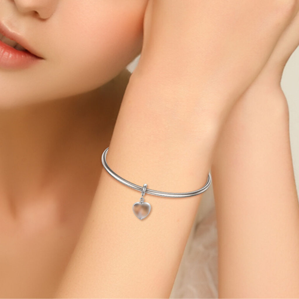 Photo Holder Heart Cremation Charm